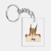 Gepersonaliseerd eeltje met teken sleutelhanger (Voorkant Links)