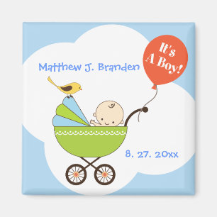 Gepersonaliseerd Een jongen in Skyblue Magnet Magneet