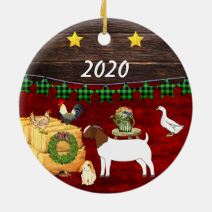 Gepersonaliseerd - een kerstvaartje per land keramisch ornament