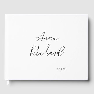 Gepersonaliseerd een modern, minimalistisch bruilo gastenboek