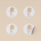 Gepersonaliseerd, één regel, liefde, boho, Arabisc Ronde Sticker