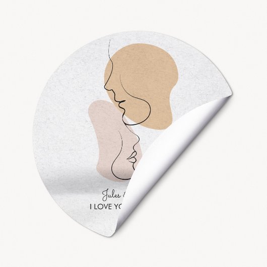 Gepersonaliseerd, één regel, liefde, boho, Arabisc Ronde Sticker