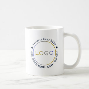 Gepersonaliseerd Eenvoudig Bedrijfsnaam en Logo Koffiemok