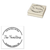 Gepersonaliseerd eenvoudig (cirkelrand) 	rubberstempel (Gestempeld)