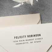 Gepersonaliseerd eenvoudig modern retouradres rubberstempel