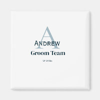 gepersonaliseerd eenvoudig monogram bruidegom team