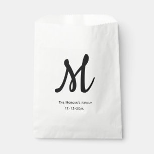gepersonaliseerd eenvoudig monogram voeg je naam b bedankzakje