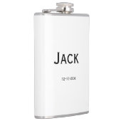 gepersonaliseerd eenvoudig monogram voeg uw naam t heupfles (Rechts)