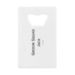 gepersonaliseerd eenvoudig monogram voeg uw naam t kredietkaart flessenopener