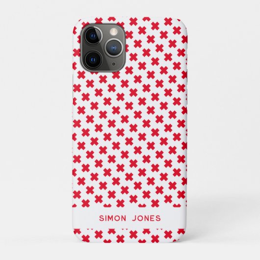 Gepersonaliseerd eenvoudig patroon Rode Kruis Medi Case-Mate iPhone Case (Achterkant)