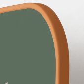 Gepersonaliseerd Eenvoudig Vet Monogram Roze en Gr Pickleball Paddle (Links Detail)