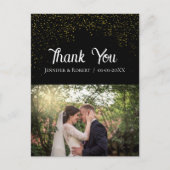 Gepersonaliseerd eigen foto bruiloft Dank u Briefkaart (Voorkant)