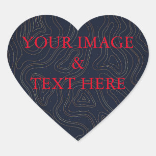 Gepersonaliseerd Eigen Foto & Tekst Hart Sticker