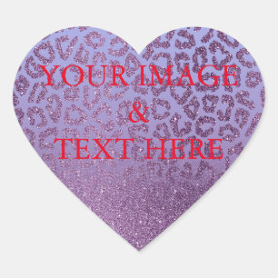 Gepersonaliseerd Eigen Foto & Tekst Hart Sticker