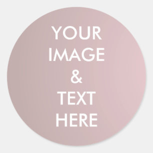 Gepersonaliseerd Eigen Foto & Tekst Ronde Sticker