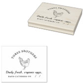 Gepersonaliseerd eikarton rustiek familie Boerderi Rubberstempel (Gestempeld)