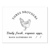 Gepersonaliseerd eikarton rustiek familie Boerderi Rubberstempel (Afrduk)