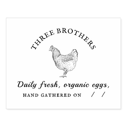 Gepersonaliseerd eikarton rustiek familie Boerderi Rubberstempel (Afrduk)