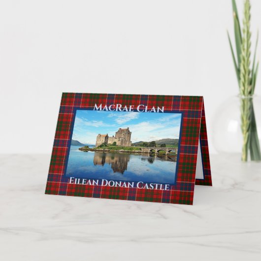 Gepersonaliseerd Eilean Donan Castle - Clan MacRae Kaart (Voorkant)