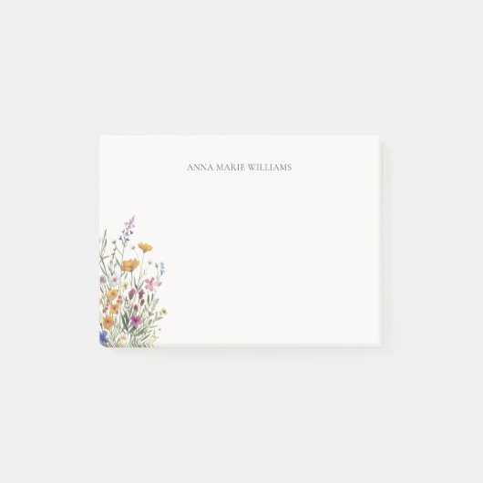 Gepersonaliseerd Elegant Floral Post-it® Notes (Voorkant)