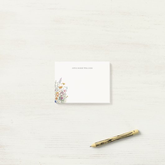Gepersonaliseerd Elegant Floral Post-it® Notes (Op bureau)
