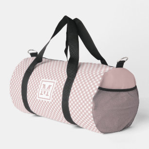 Gepersonaliseerd Elegant Gedempt Roze Plaid Patroo Plunjezak