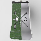 Gepersonaliseerd Elegant Golf Monogram Ontwerp Golfheadcover (Draai 90)
