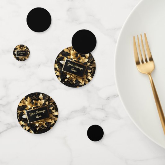 Gepersonaliseerd Elegant Goud Confetti (Groep)