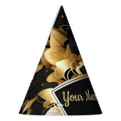 Gepersonaliseerd Elegant Goud Feesthoedjes (Links)