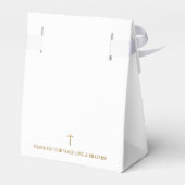 Gepersonaliseerd Elegant Goud Kruis doopschrift Bedankdoosjes (Achterkant)