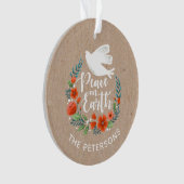 Gepersonaliseerd Elegant Kerst Keramisch Ornament (voorkant)