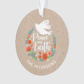 Gepersonaliseerd Elegant Kerst Keramisch Ornament (voorkant)