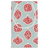 Gepersonaliseerd elegant kerstsierpatroon klein cadeauzakje (Achterkant)