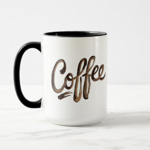 Gepersonaliseerd Elegant Koffie Monogram Mok
