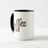 Gepersonaliseerd Elegant Koffie Monogram Mok (Voorkant links)