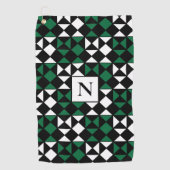 Gepersonaliseerd Elegant modern geometrisch patroo Golfhanddoek (Voorkant)