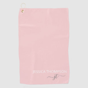 Gepersonaliseerd Elegant modern monogram Naam Blus Golfhanddoek