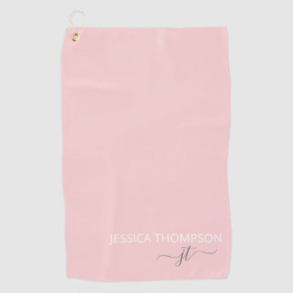 Gepersonaliseerd Elegant modern monogram Naam Blus Golfhanddoek