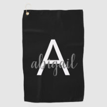 Gepersonaliseerd Elegant Modern Monogram Naam Zwar