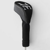 Gepersonaliseerd Elegant Monogram en Naam Golfheadcover (Schuin)
