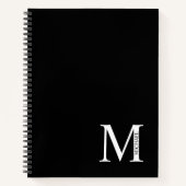 Gepersonaliseerd Elegant Monogram en Naam Notitieb Notitieboek (Voorkant)