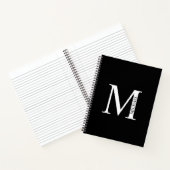 Gepersonaliseerd Elegant Monogram en Naam Notitieb Notitieboek (Binnen)