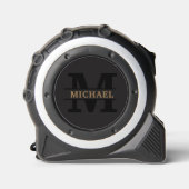 Gepersonaliseerd Elegant Monogram en Naam Rolmaat (Voorkant)