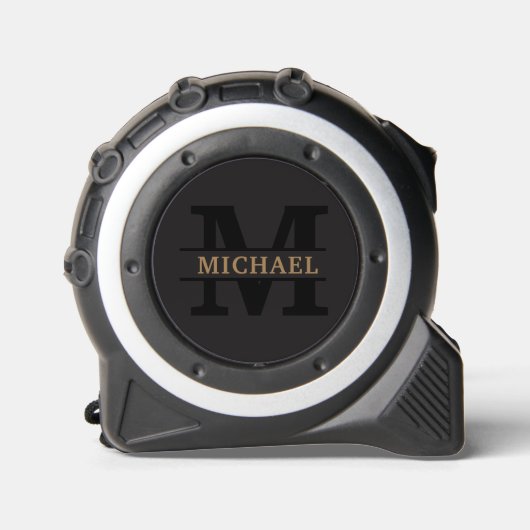 Gepersonaliseerd Elegant Monogram en Naam Rolmaat (Voorkant)