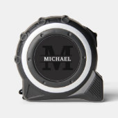 Gepersonaliseerd Elegant Monogram en Naam Rolmaat (Voorkant)