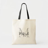 Gepersonaliseerd Elegant Monogram Tote Bag (Voorkant)