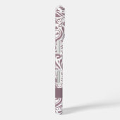 Gepersonaliseerd Elegant Oude Lavendel Damaskpatro Case-Mate iPhone Case (Achterkant / Rechts)