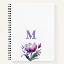 Gepersonaliseerd Elegant paarse Monogram