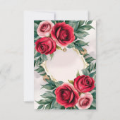 [Gepersonaliseerd] Elegant Roos bruiloft uitnodigi Kaart (Achterkant)