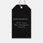 Gepersonaliseerd Elegant Script Merry Christmas Cu Cadeaulabel (Achterkant)